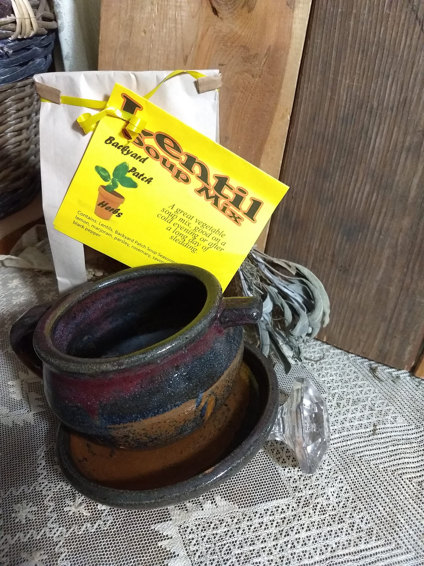 Lentil Gourmet Soup Mix, make soup at home, dry mix, vegan, salt free too!