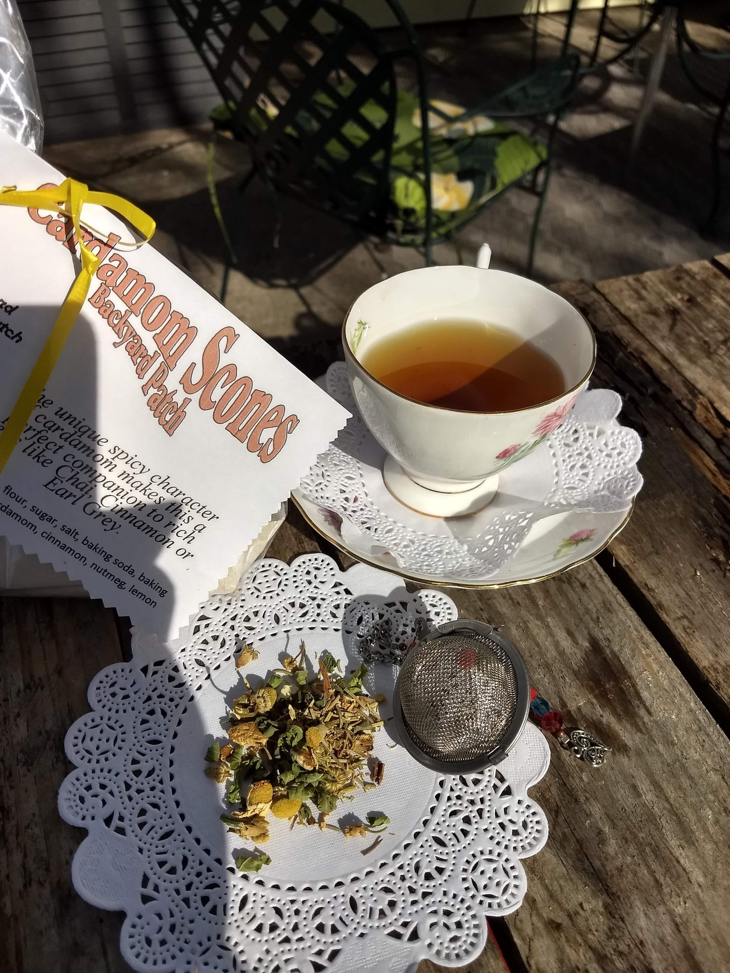 Scone and Tea Gift Set - Cardamom Scone Dry Mix and Afternoon Lift Herb Tea,