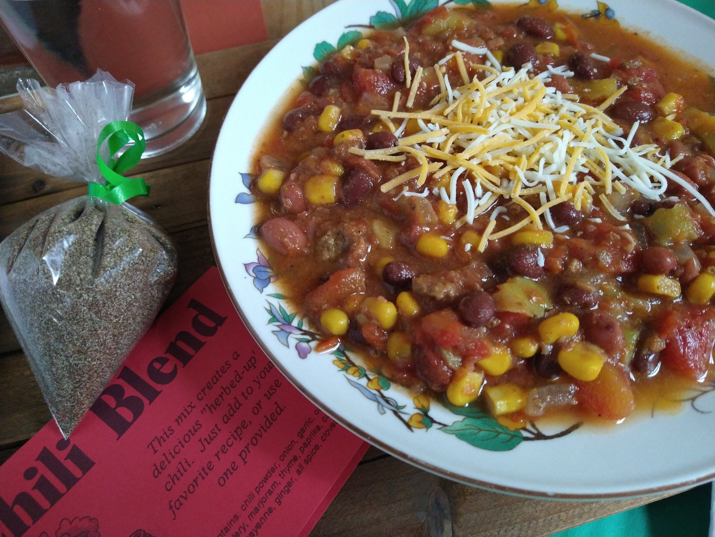 Chili Herb Blend, Gourmet dry soup mix, can be vegan or vegetarian, organic