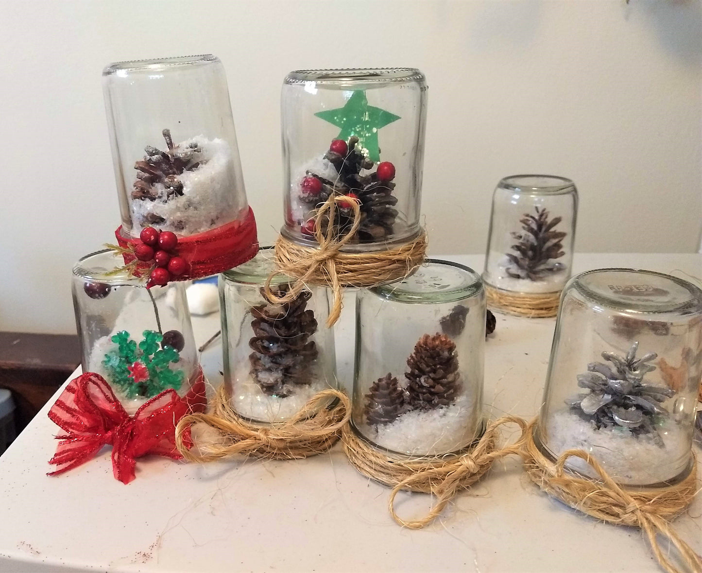 DIY dry snow globe kit - make a fun project at home this winter!