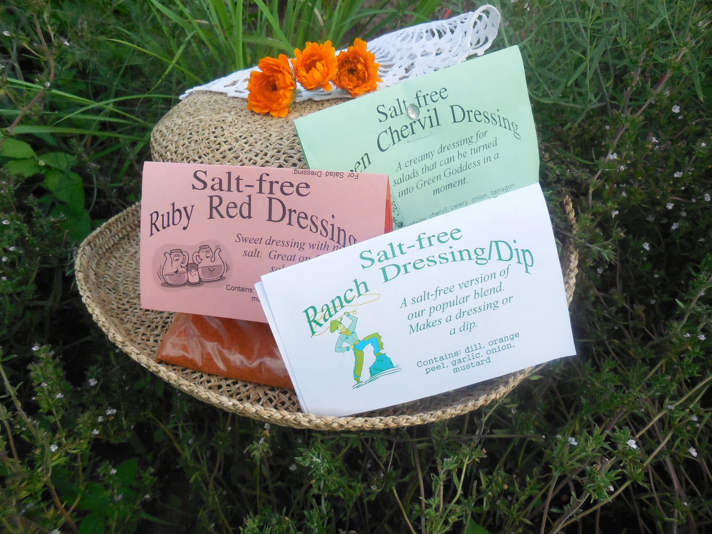 Salad Dressings Mixes - Hand blended Dry Herb Seasoning Mixes