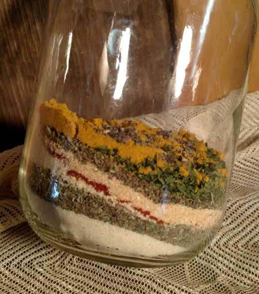 Spicy Curry Dressing and Meat Rub, Hand-blended, Dry, salt free, Cooking Herb Mix, no salt, gluten free