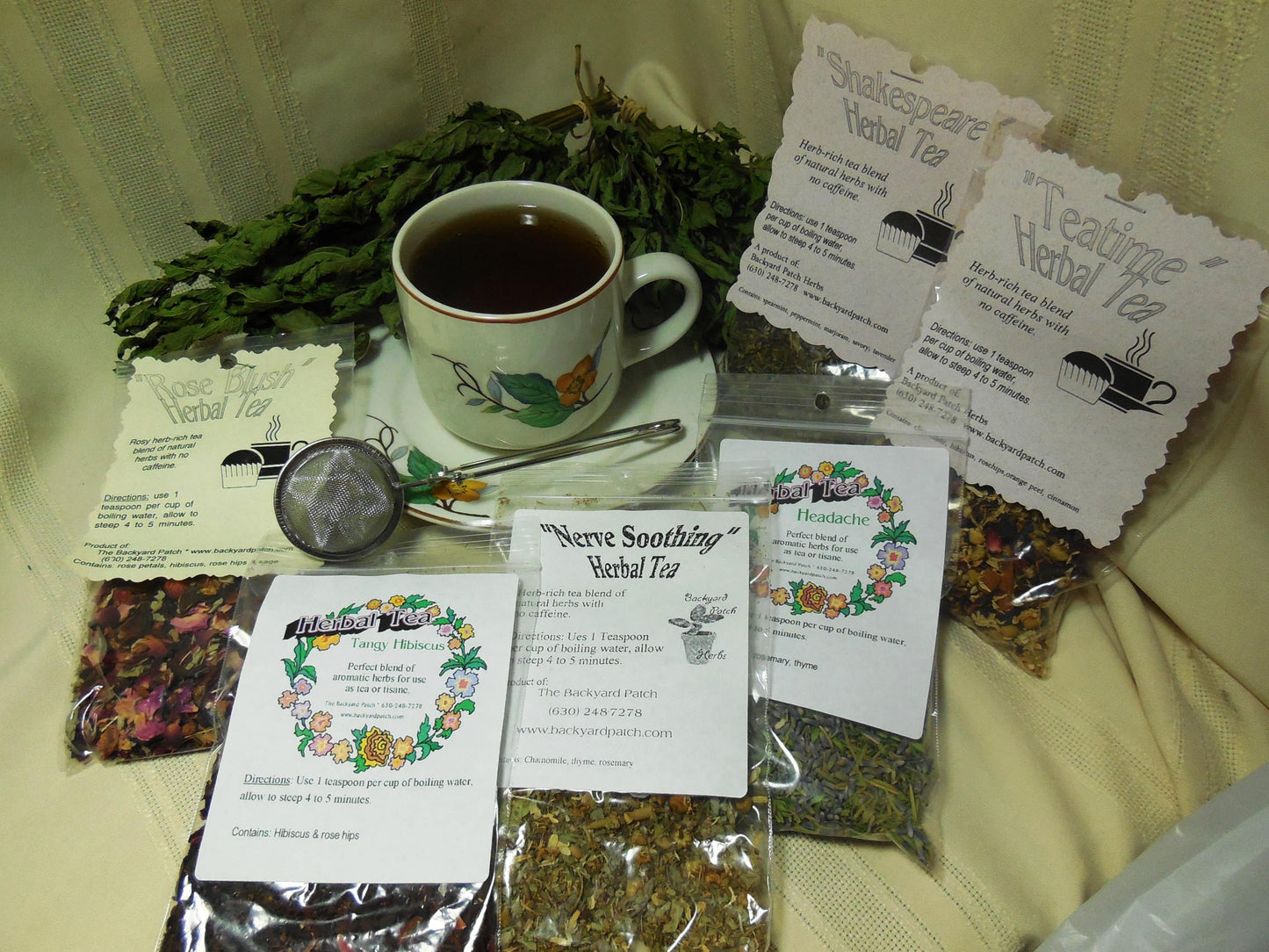 Lavender Peppermint Loose Herbal Tea, mint, lavender, no caffeine