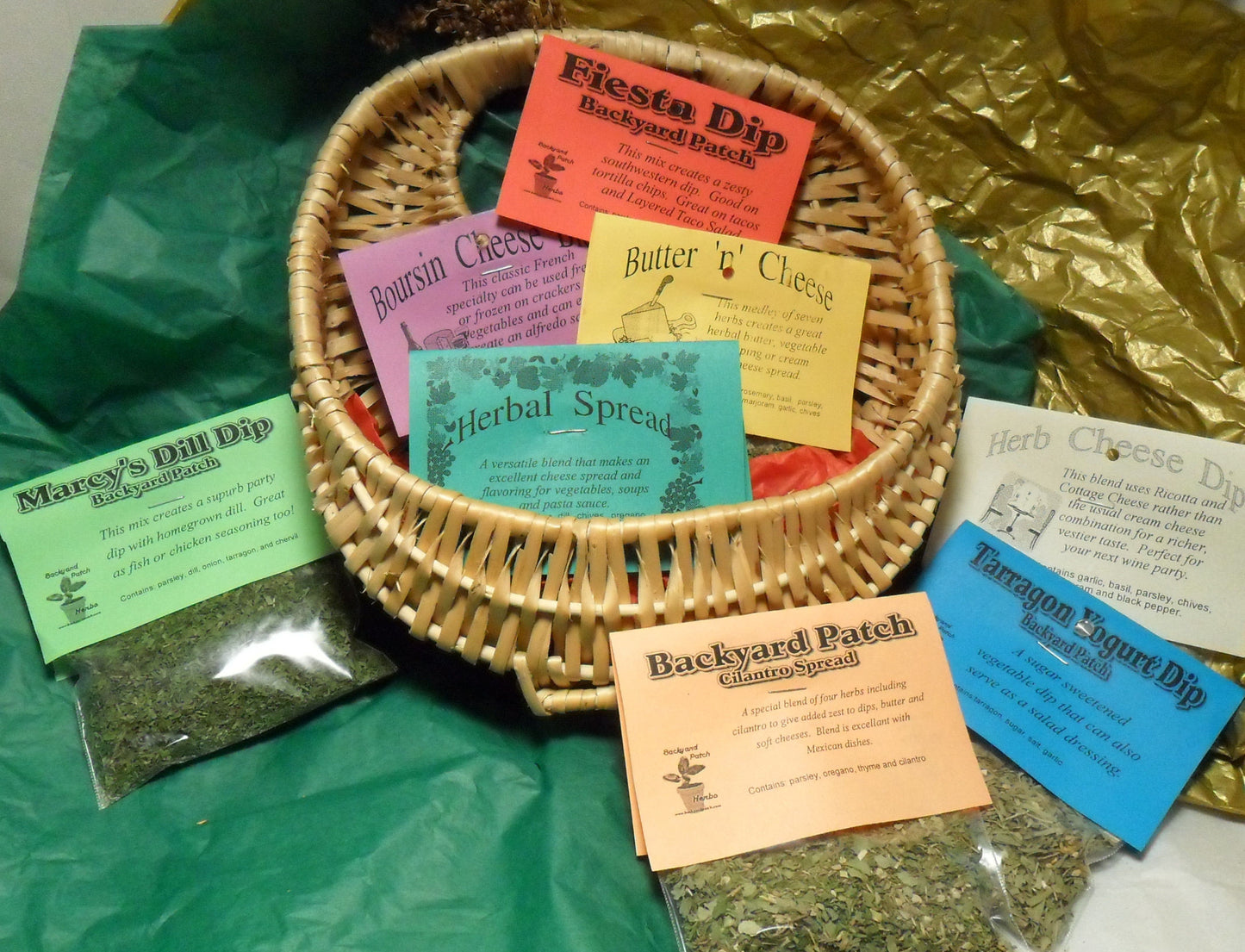 Dip Mixes Choose your Favorite, pick from many different, hand-blended, home grown herb based dip spice mixes