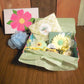Bath Spa Box Gift Set, Lemon/Yellow, Bath Salts, Bath Fizz, floral soap, sugar scrub