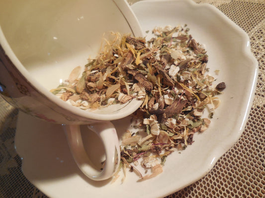 Menopause Women's Loose Herbal Tea, no caffeine, Black cohosh, hops, oats,