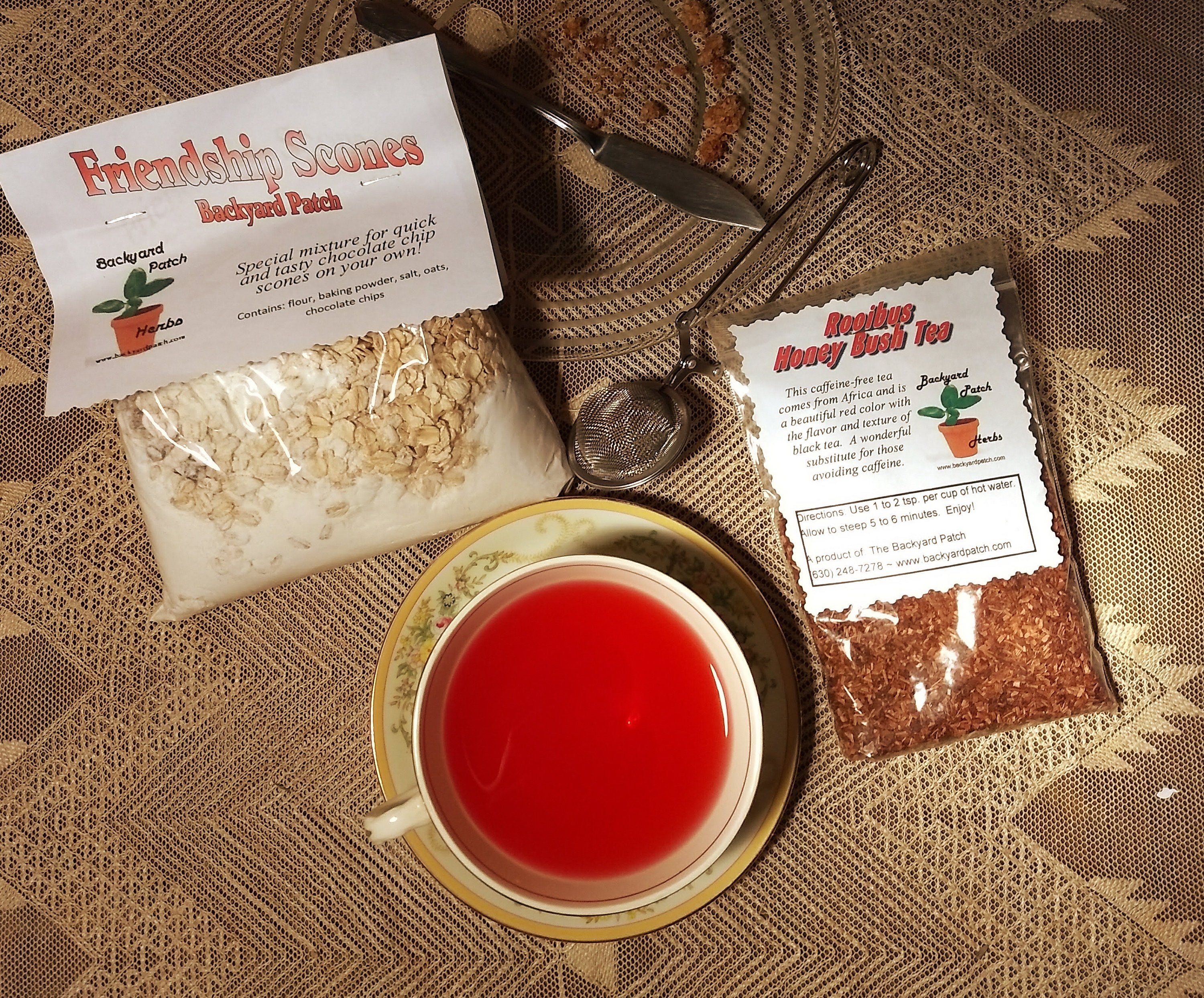 Scone and Tea Gift Set, Rooibus Tea and Friendship Scones – Backyard ...