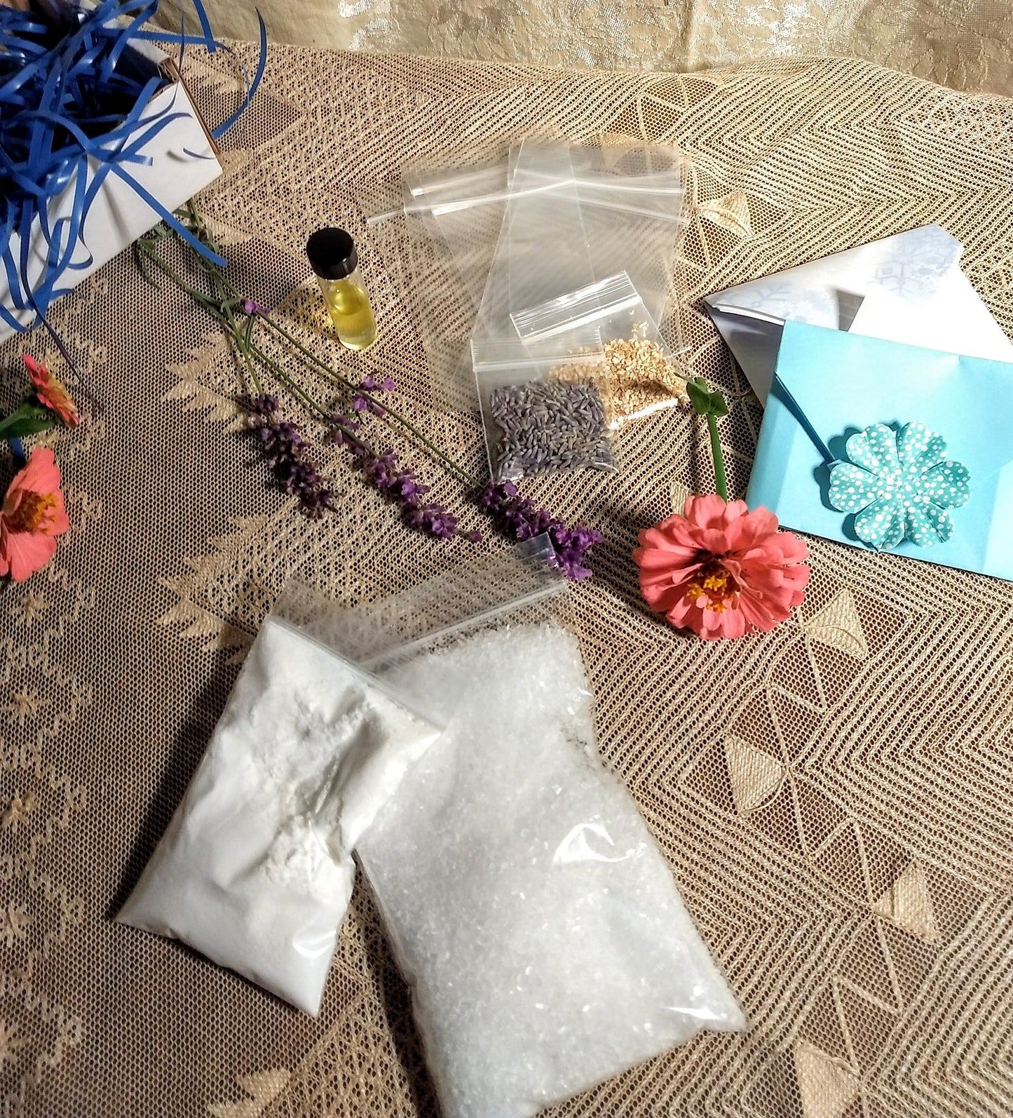 DIY Bath Salts Kit, create homemade bath soak with everything you need