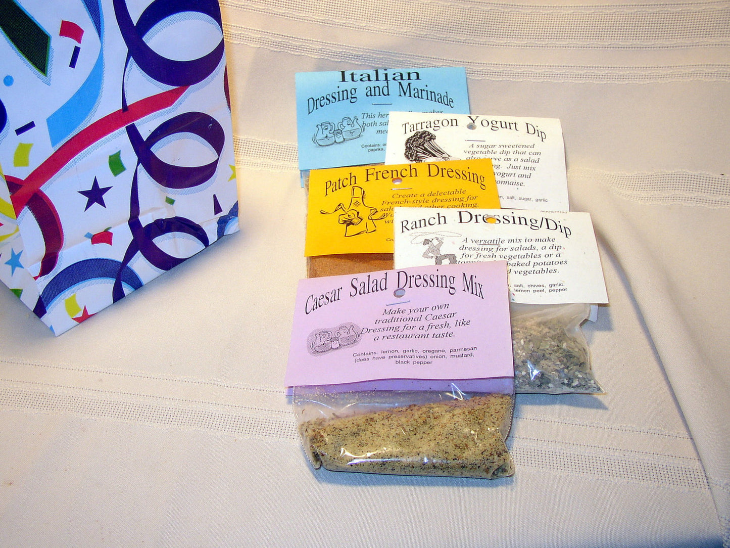 Herbed Salad Dressings Mixes, Set of 5 - Hand blended Dry Herb Seasoning Blends