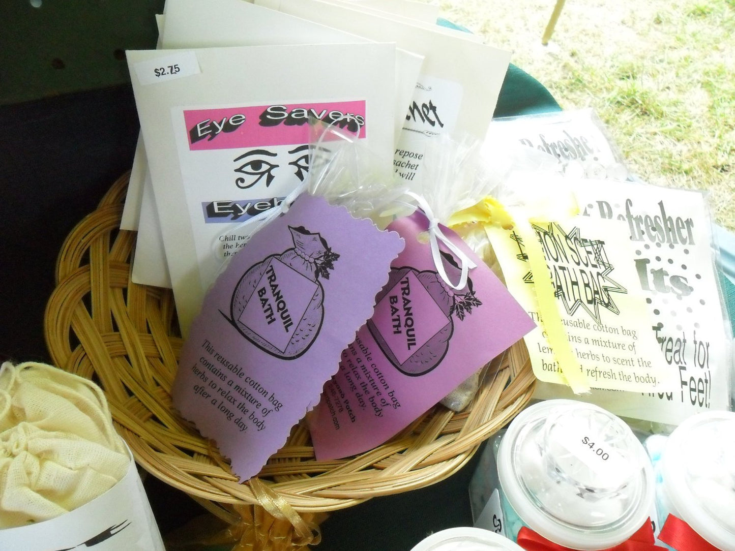 Herb infused Bath Bags, Bath Sachets, Tranquil bath, Shower Bags