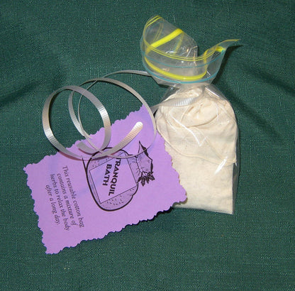 Herb infused Bath Bags, Bath Sachets, Tranquil bath, Shower Bags