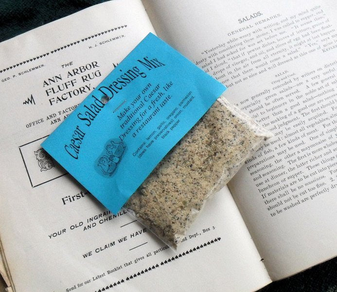 Caesar Salad Dressing Mix, Hand-blended Dry Herb Cooking Mix, savory herbs and garlic, gluten free