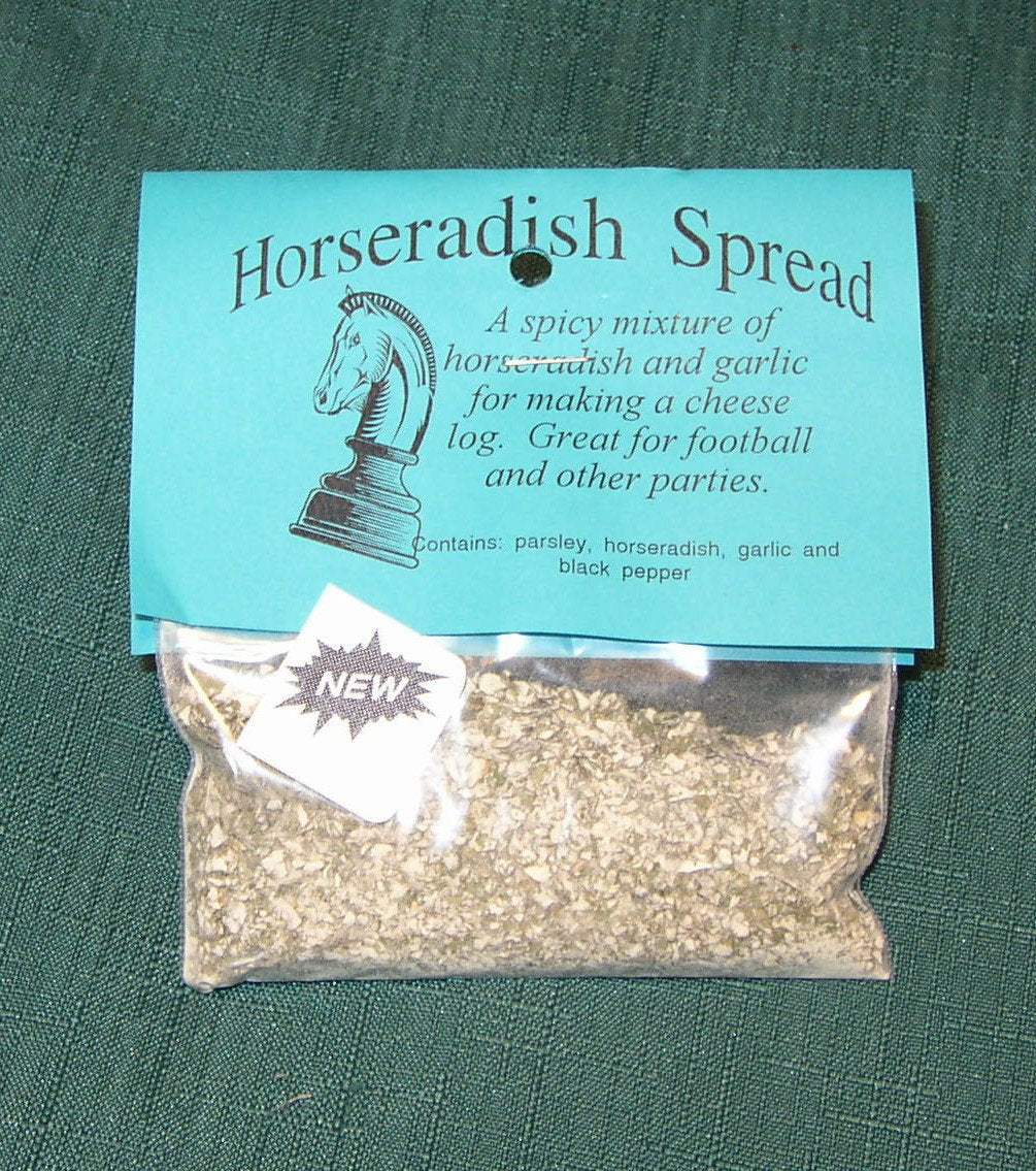 Horseradish Cream Cheese Spread Mix, Hand-blended salt-free cooking dry herb mix