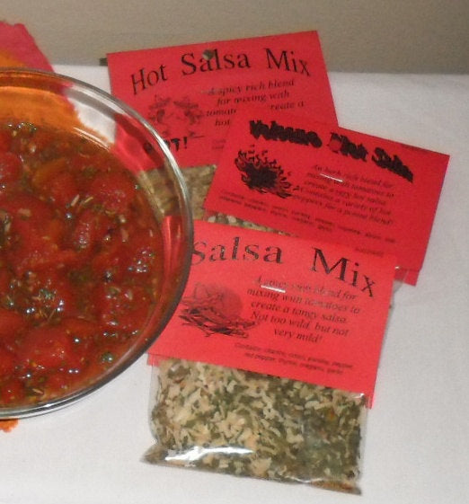 Salsa Seasoning Mixes, Hand-blended salt-free cooking Dry Herb Mix