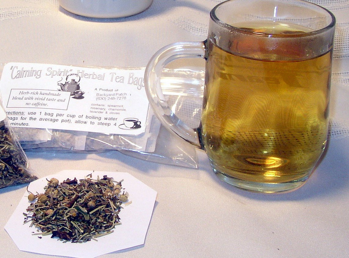 Calming Spirit Loose Herbal Tea, mint, lavender, chamomile, cloves