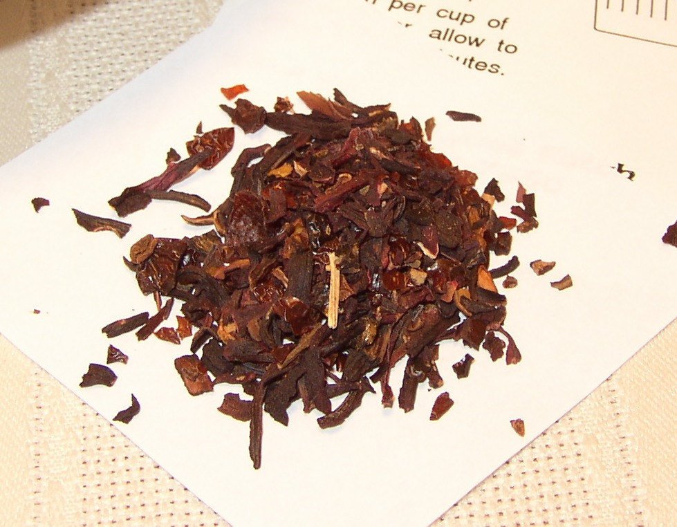 Tangy Hibiscus Loose Herbal Tea, rose hips, hibiscus, no caffeine