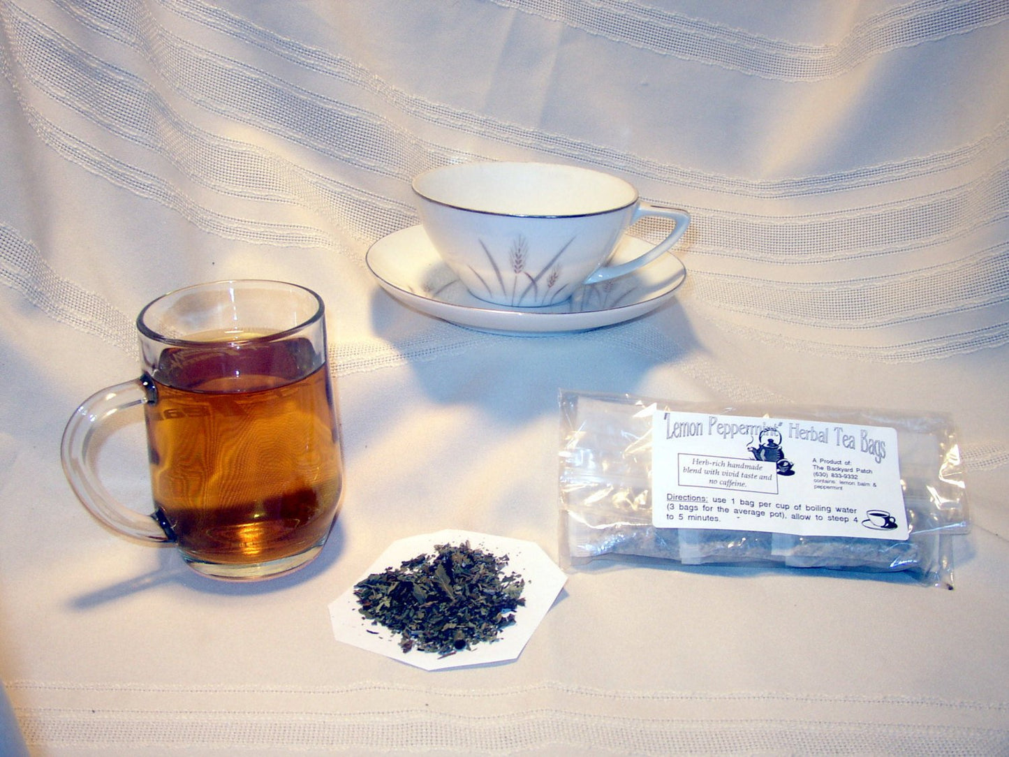 Lemon Peppermint Cooler Loose Herbal Tea, caffeine free, all herb blend