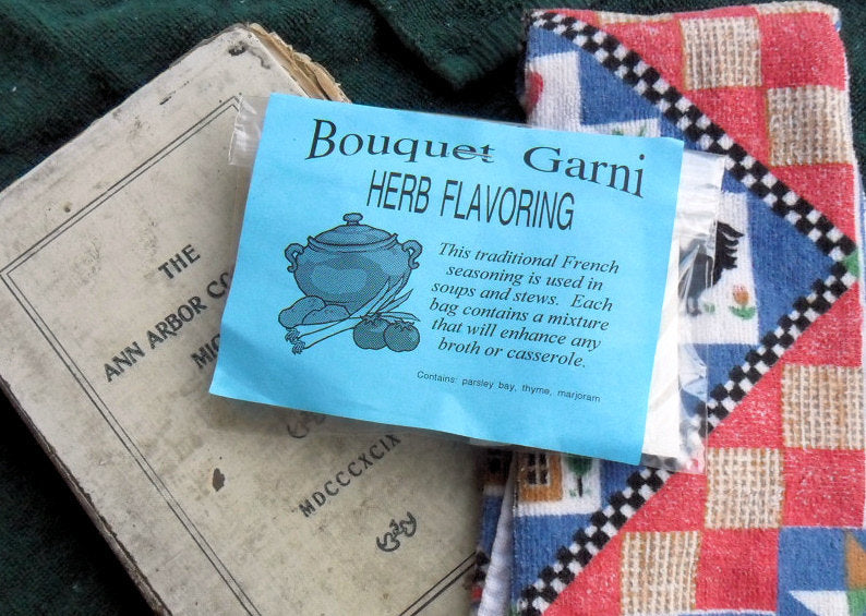 Bouquet Garni Seasoning Packets, herb seasoning for soups, stews and casseroles, bay leaf, rosemary, peppercorns