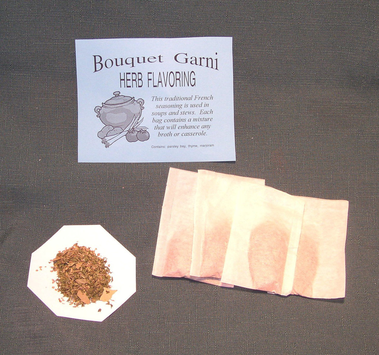 Bouquet Garni Seasoning Packets, herb seasoning for soups, stews and casseroles, bay leaf, rosemary, peppercorns