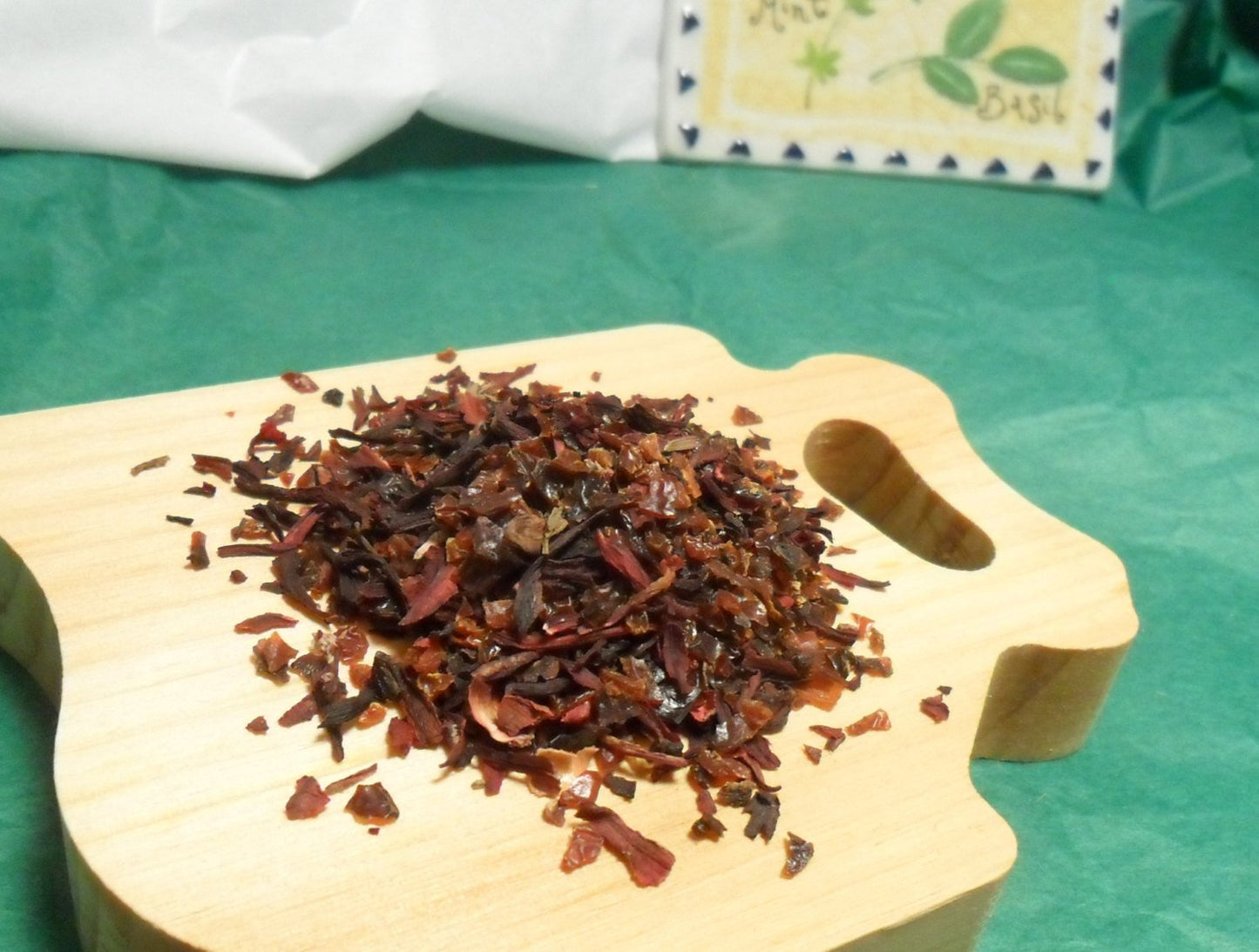 Tangy Hibiscus Loose Herbal Tea, rose hips, hibiscus, no caffeine