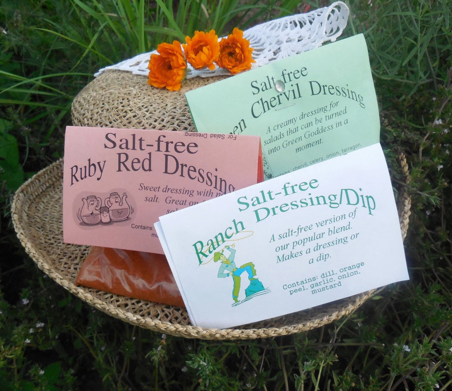 Salt-Free Salad Dressing Mixes, set of five
