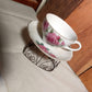 Collectible Vintage Tea Cup with Herbal Tea, hostess gift, Honey and Tea