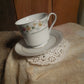 Collectible Vintage Tea Cup with Herbal Tea, hostess gift, Honey and Tea