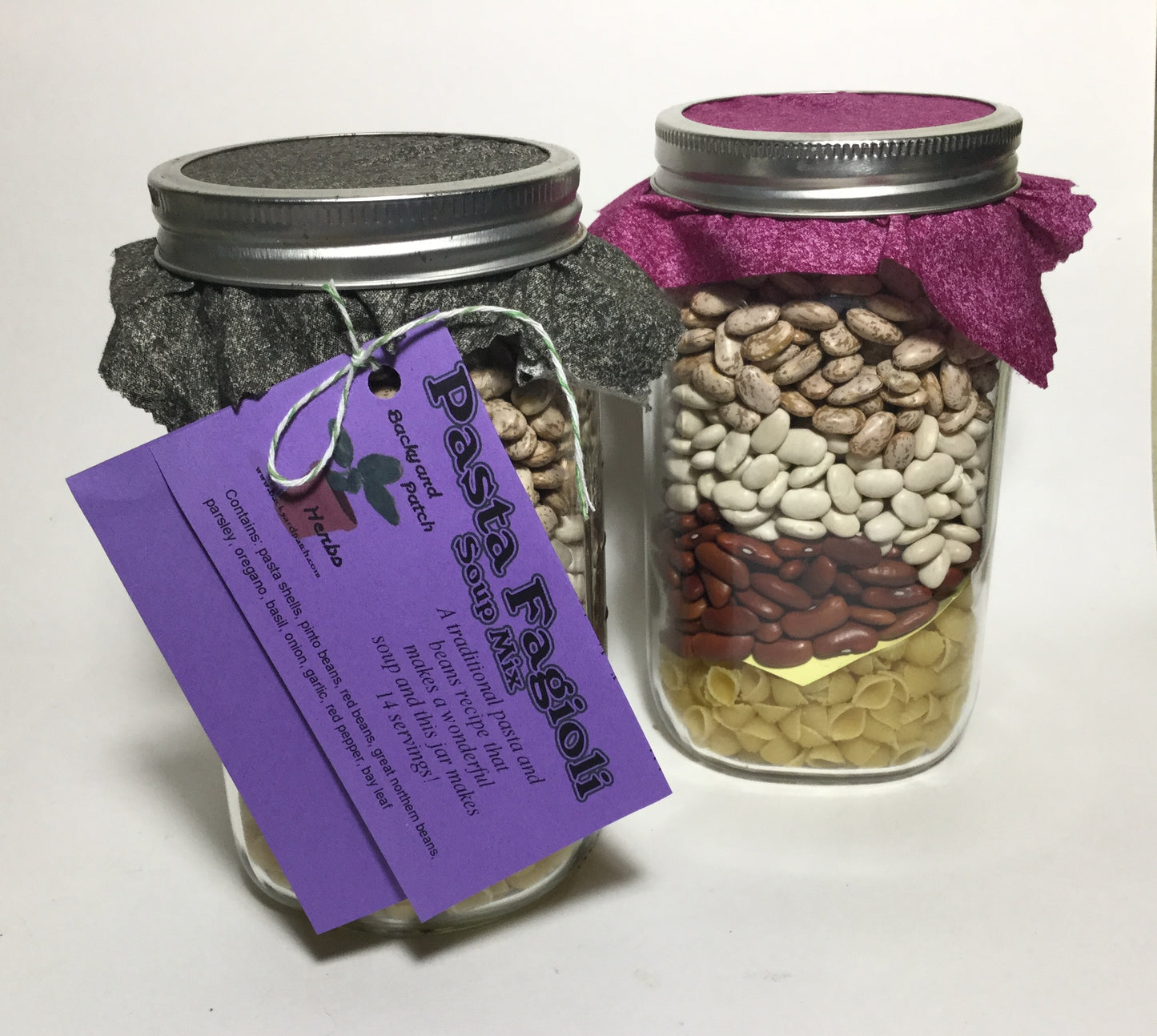 Pasta Fagioli or Pasta Fasule Soup in a Jar | Gourmet dry soup mix | vegan | organic | Backyard Patch Herbs | Pasta Fazuul