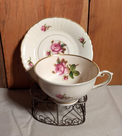 Collectible Vintage Tea Cup with Herbal Tea, hostess gift, Honey and Tea
