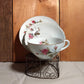 Collectible Vintage Tea Cup with Herbal Tea, hostess gift, Honey and Tea
