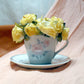 Collectible Vintage Tea Cup with Herbal Tea, hostess gift, Honey and Tea