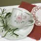 Collectible Vintage Tea Cup with Herbal Tea, hostess gift, Honey and Tea