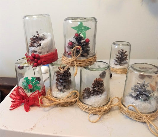 DIY dry snow globe kit - make a fun project at home this winter!