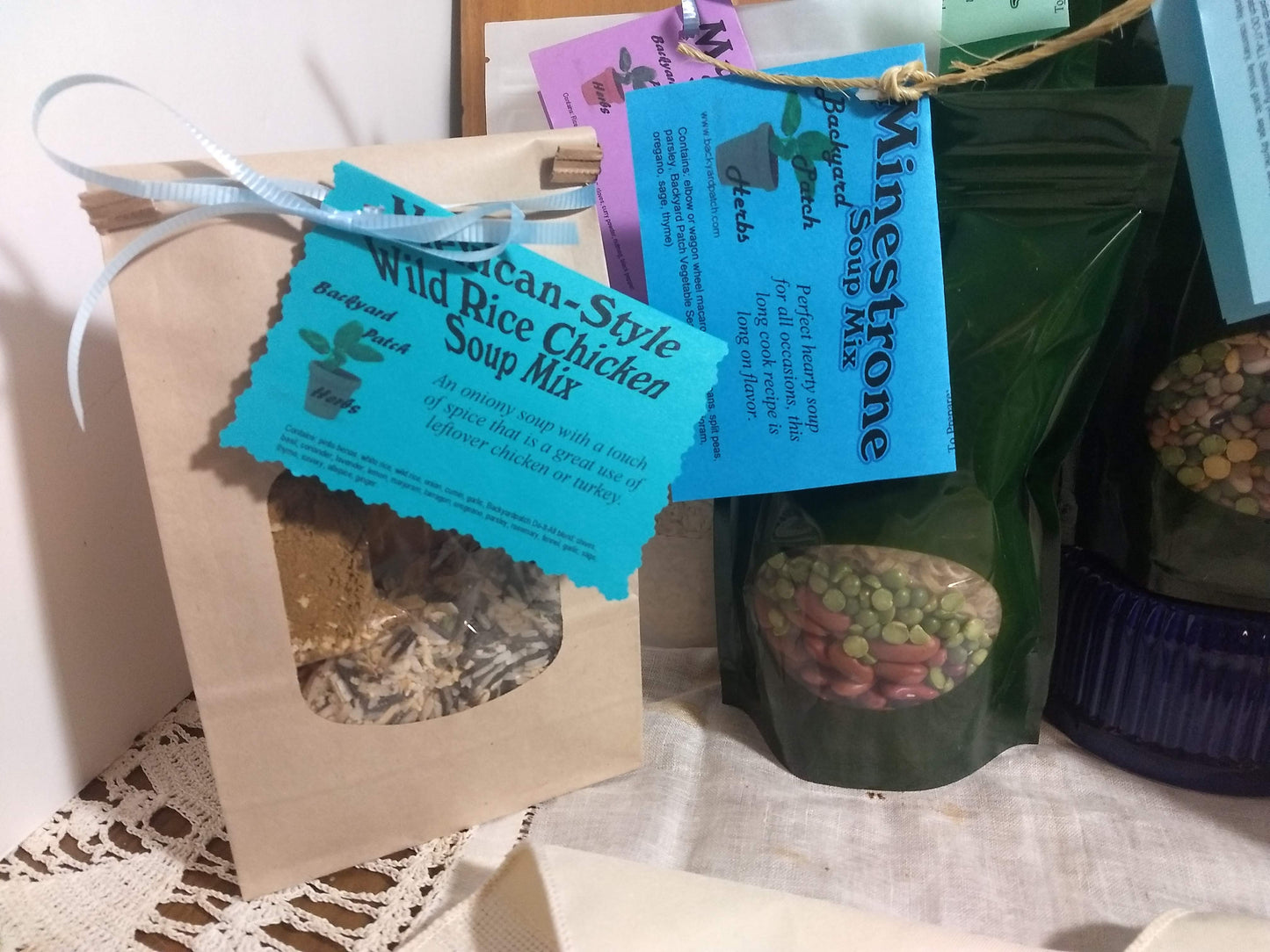 Gourmet Mexican Chicken and Wild Rice Dry Soup Mix, Backyard Patch Herbs,