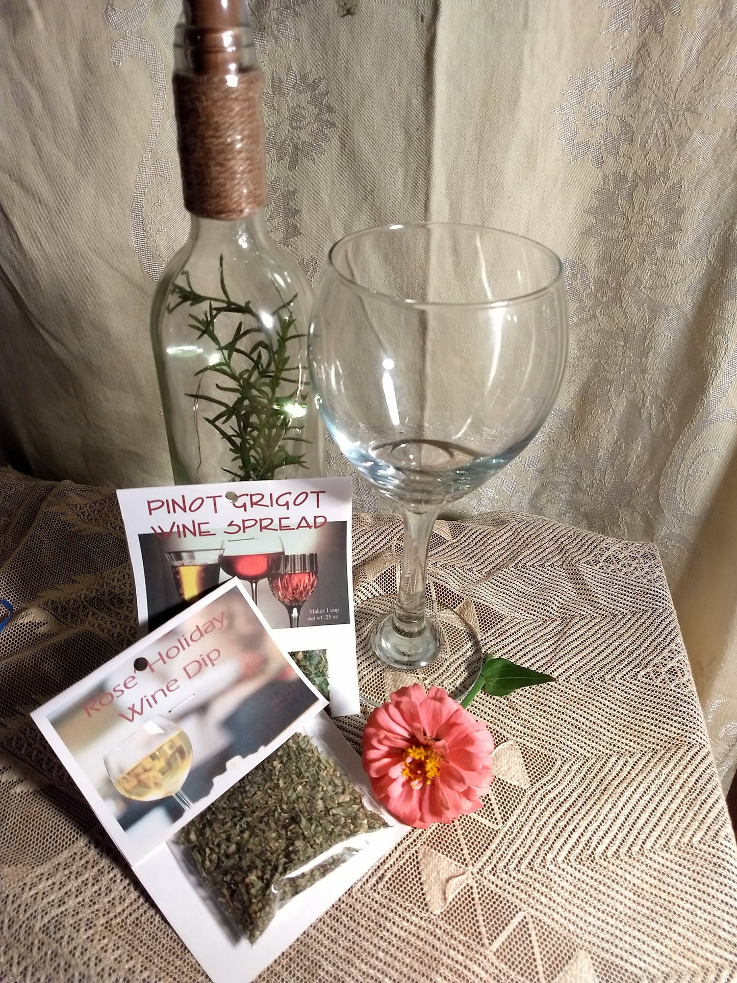 Wine Dip Mixes, 6 different herb blends for mixing a dip with wine