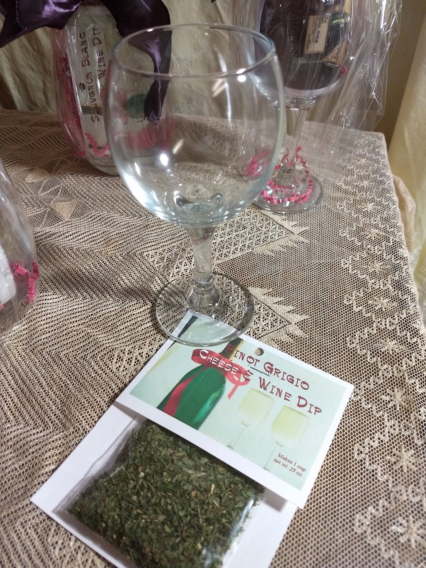 Wine Dip Mixes, 6 different herb blends for mixing a dip with wine