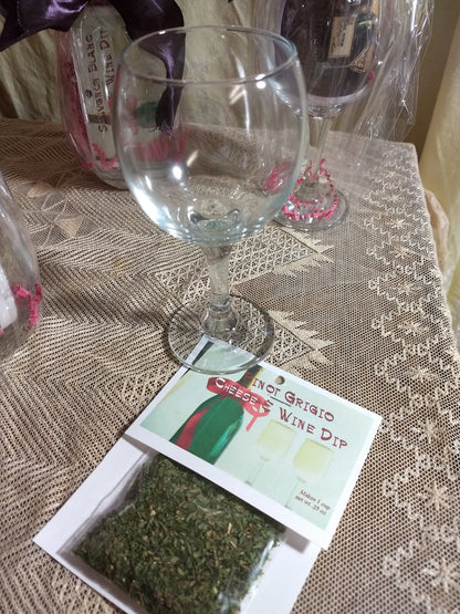 Wine Dip Mixes, 6 different herb blends for mixing a dip with wine